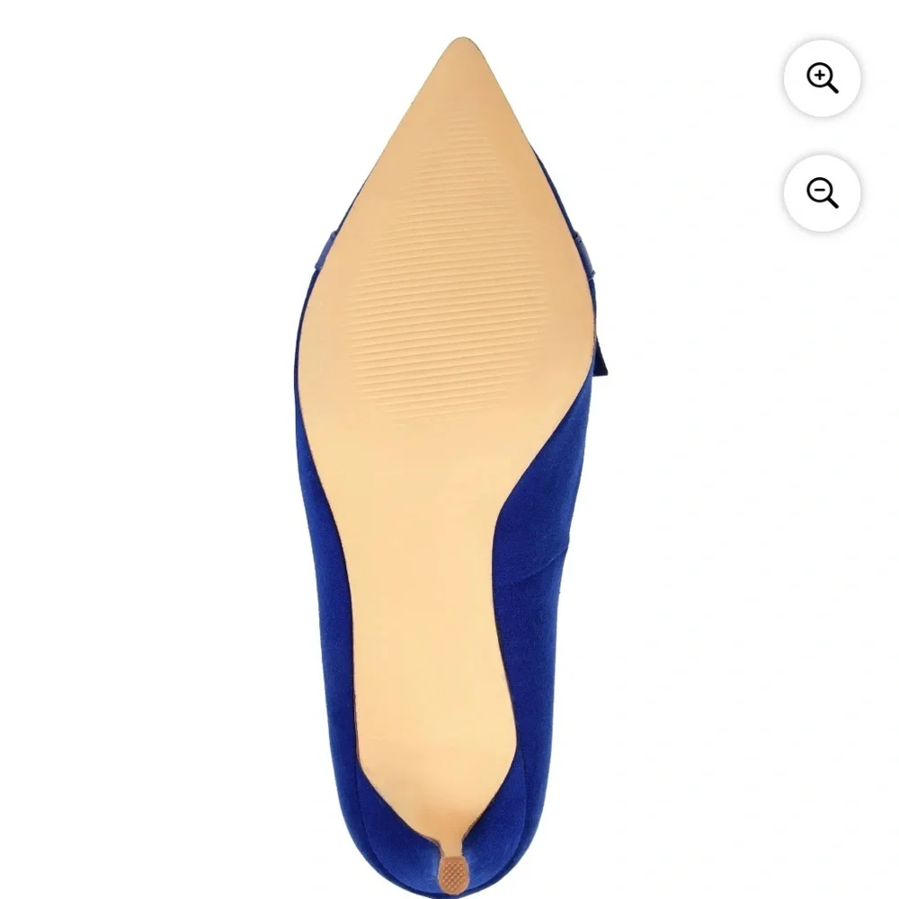Journee Collection Pointed Toe Flat in Cobalt - Picture 4 of 8